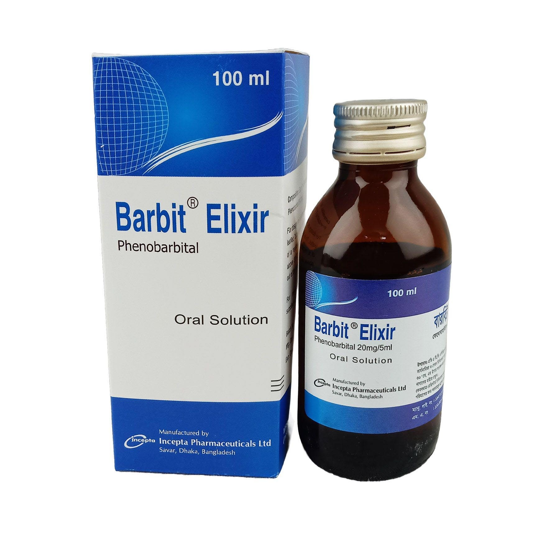 Barbit Elixir (Oral Solution 20 mg/5 ml 100 ml bottle)