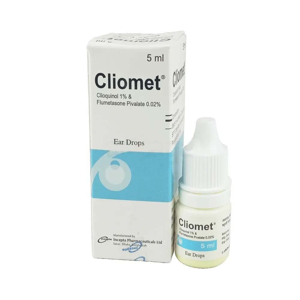 Cliomet (Ear Drop 1%+0.02% 5 ml drop)