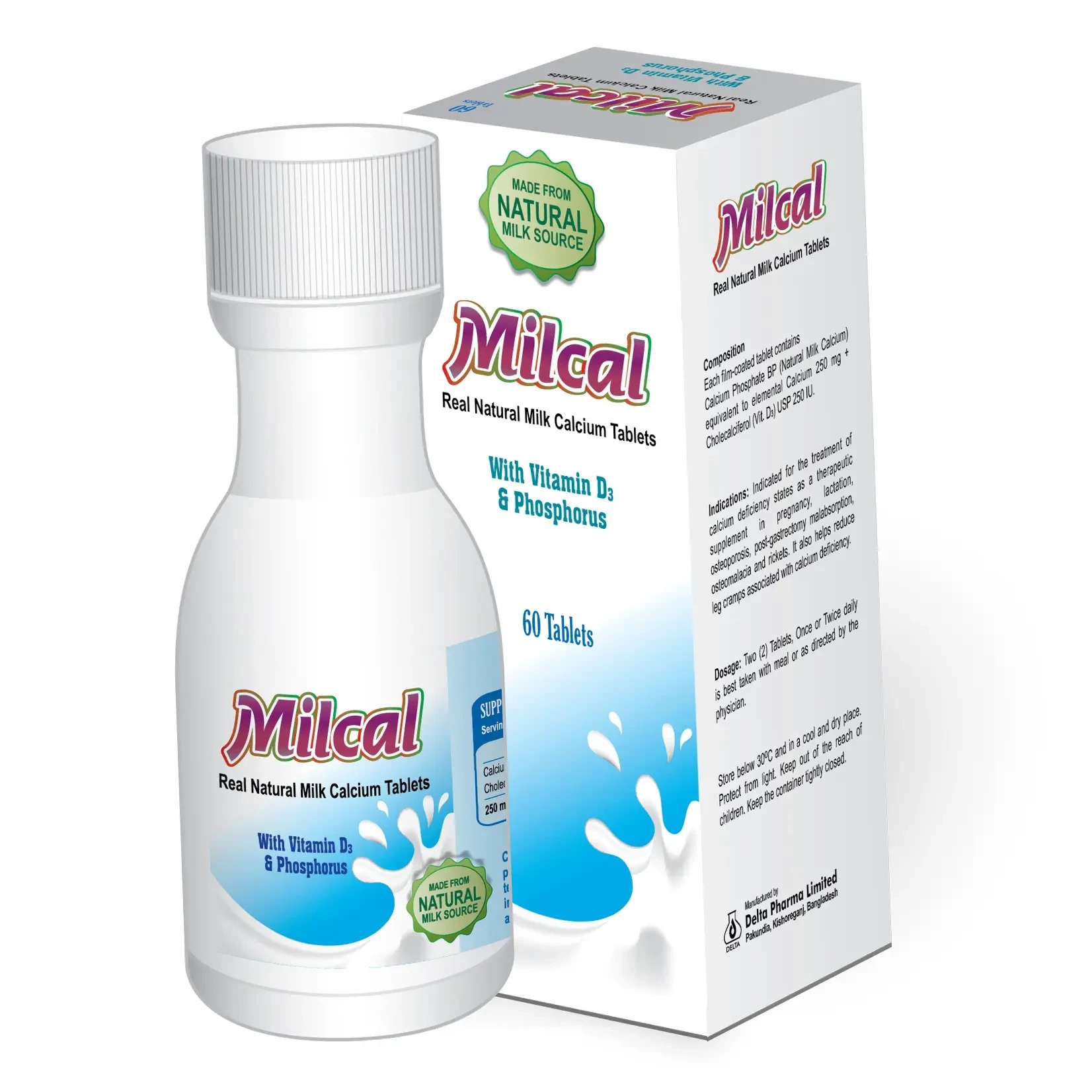Milcal (Tablet 250 mg+250 IU)