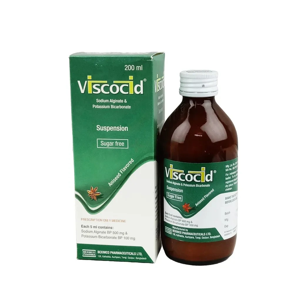 Viscocid (Oral Suspension (500 mg+100 mg)/5 ml)